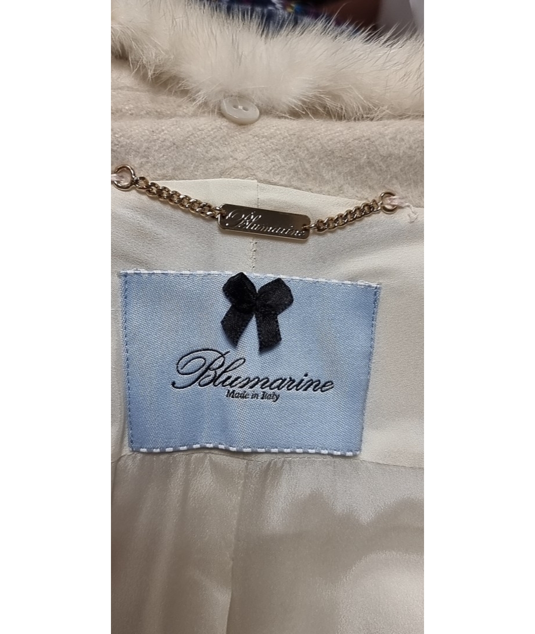 BLUMARINE Бежевое шерстяное пальто, фото 3
