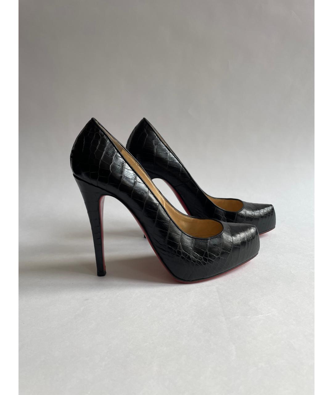 CHRISTIAN LOUBOUTIN Черные кожаные туфли, фото 8