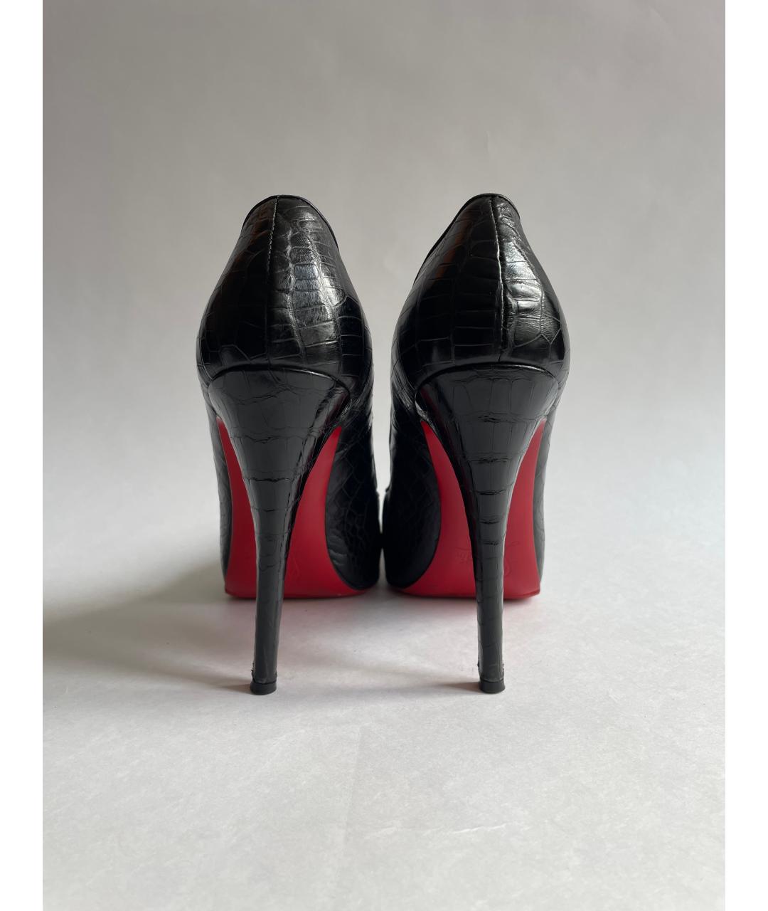 CHRISTIAN LOUBOUTIN Черные кожаные туфли, фото 4