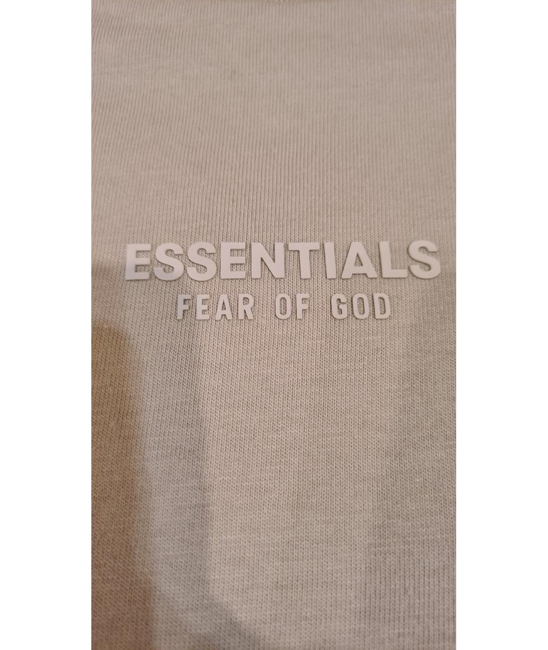 FEAR OF GOD ESSENTIALS Серая хлопковая футболка, фото 6