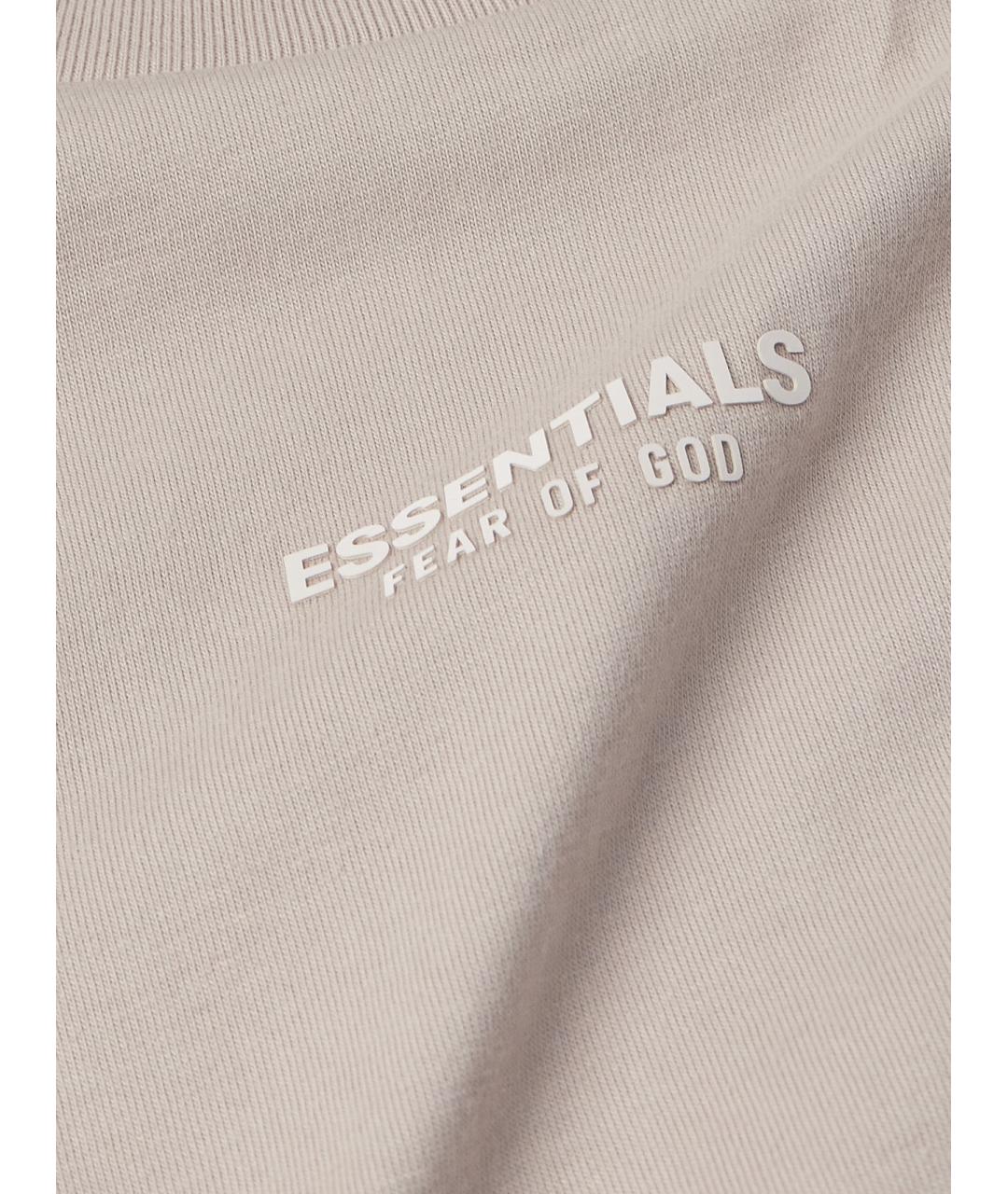 FEAR OF GOD ESSENTIALS Серая хлопковая футболка, фото 4