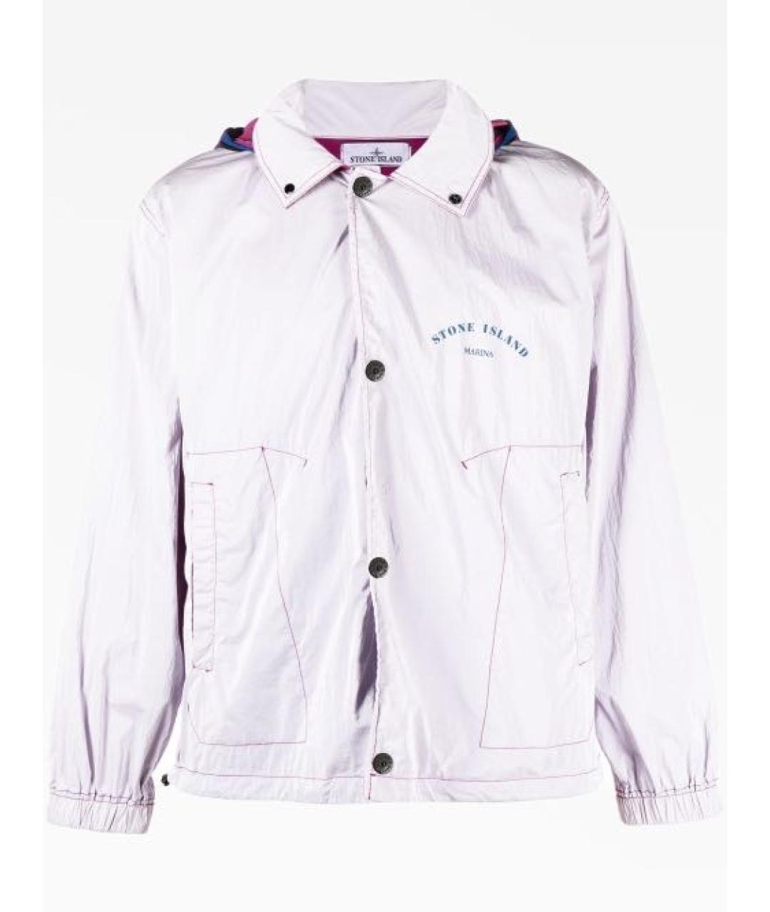 STONE ISLAND Розовая полиамидовая куртка, фото 9