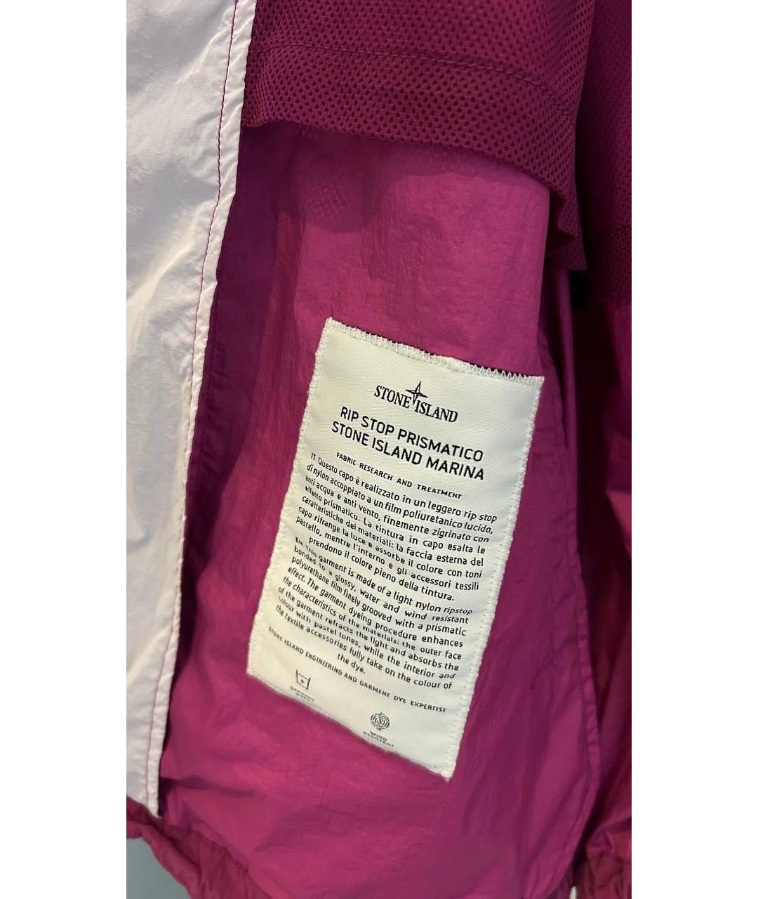 STONE ISLAND Розовая полиамидовая куртка, фото 5