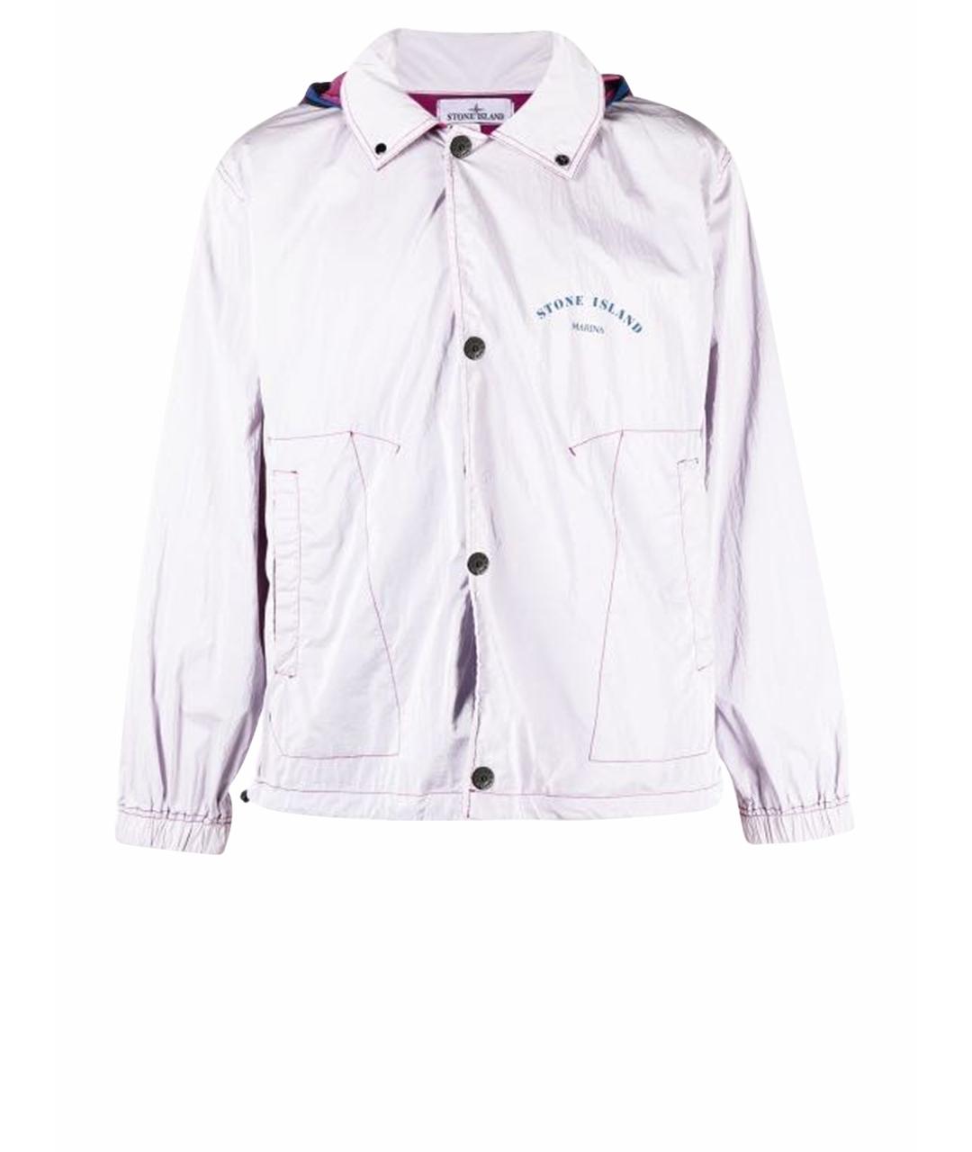STONE ISLAND Розовая полиамидовая куртка, фото 1