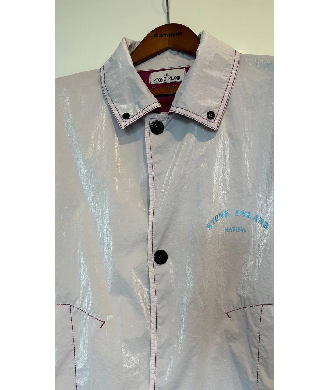 STONE ISLAND Розовая полиамидовая куртка, фото 8
