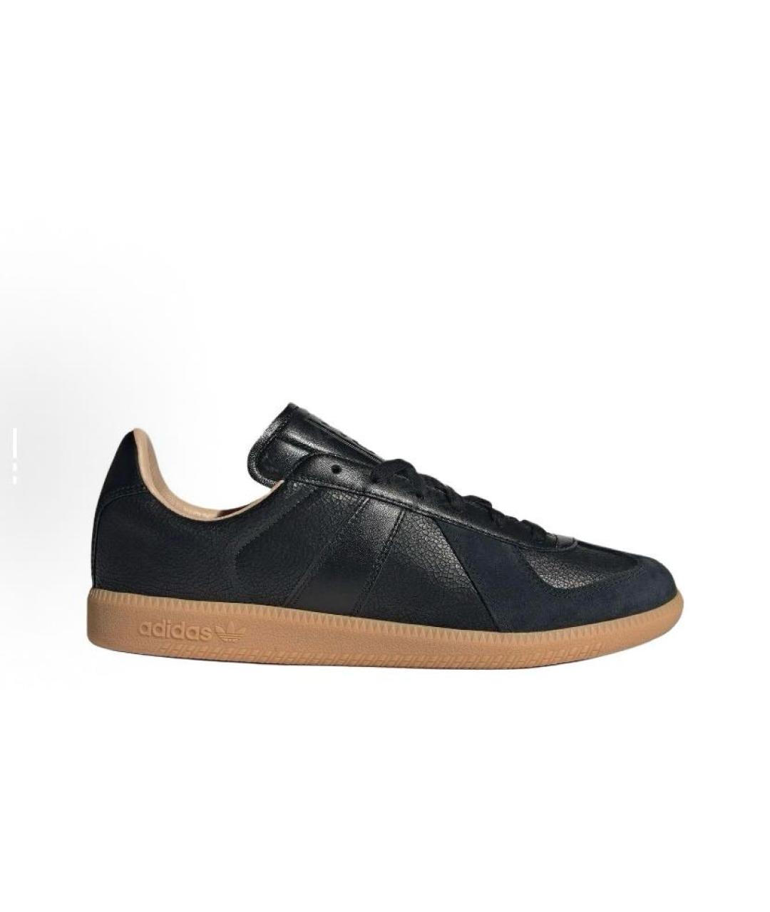 ADIDAS Черные кожаные низкие кроссовки / кеды, фото 7