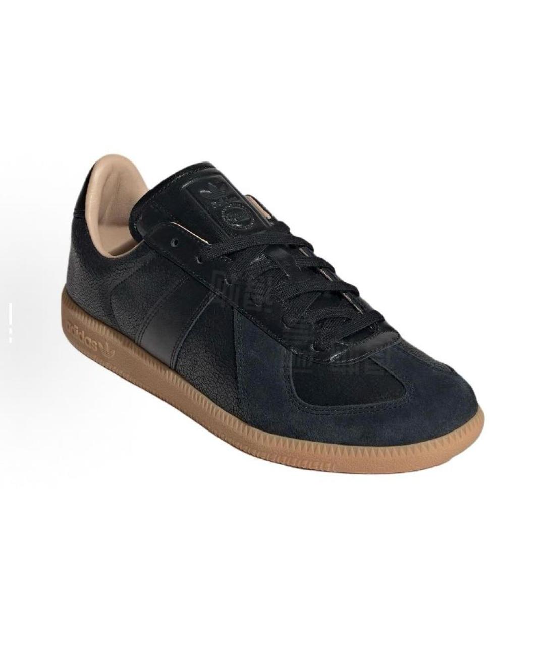 ADIDAS Черные кожаные низкие кроссовки / кеды, фото 6
