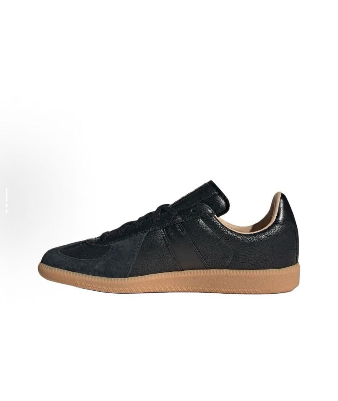 ADIDAS Черные кожаные низкие кроссовки / кеды, фото 4