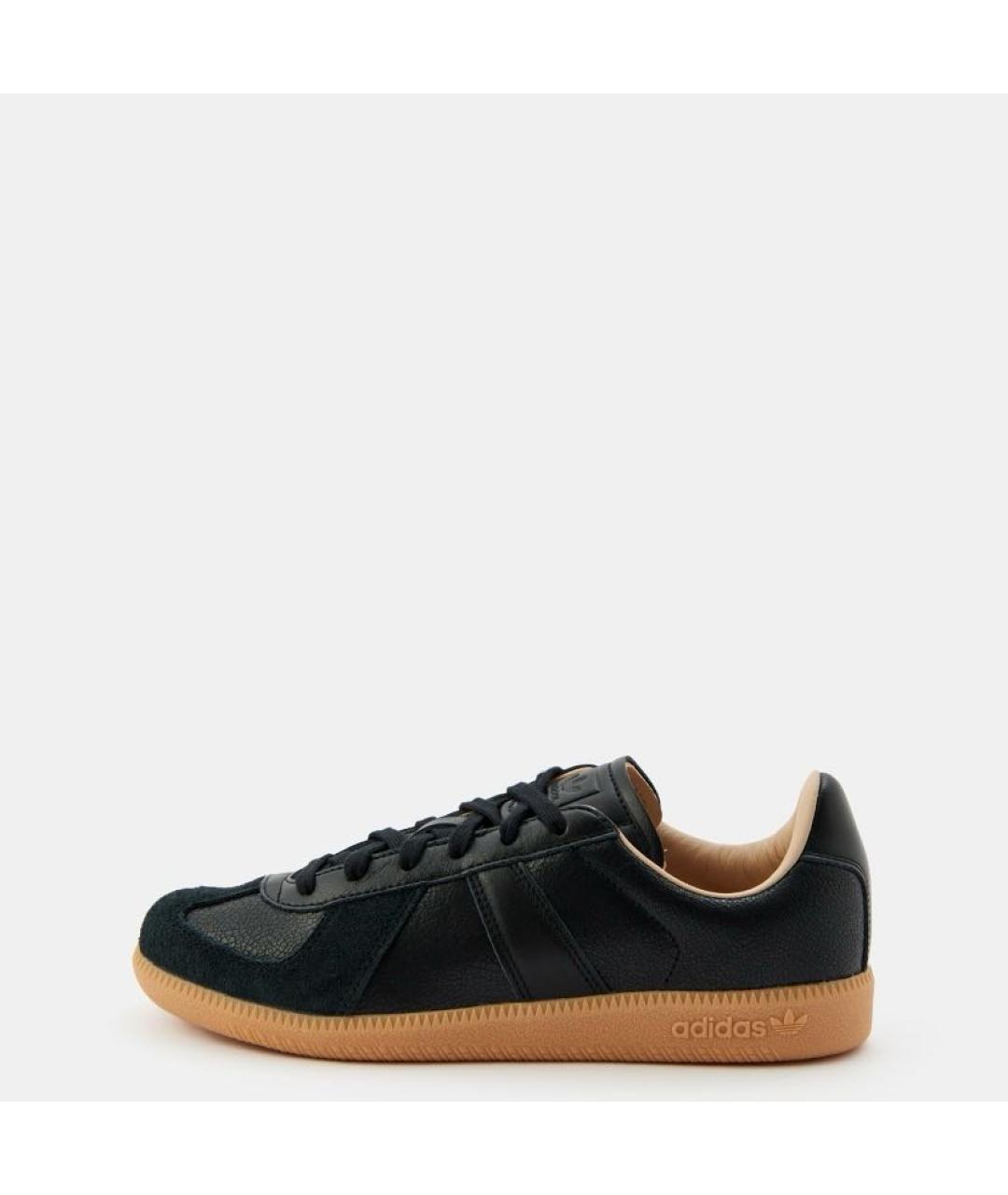 ADIDAS Черные кожаные низкие кроссовки / кеды, фото 2