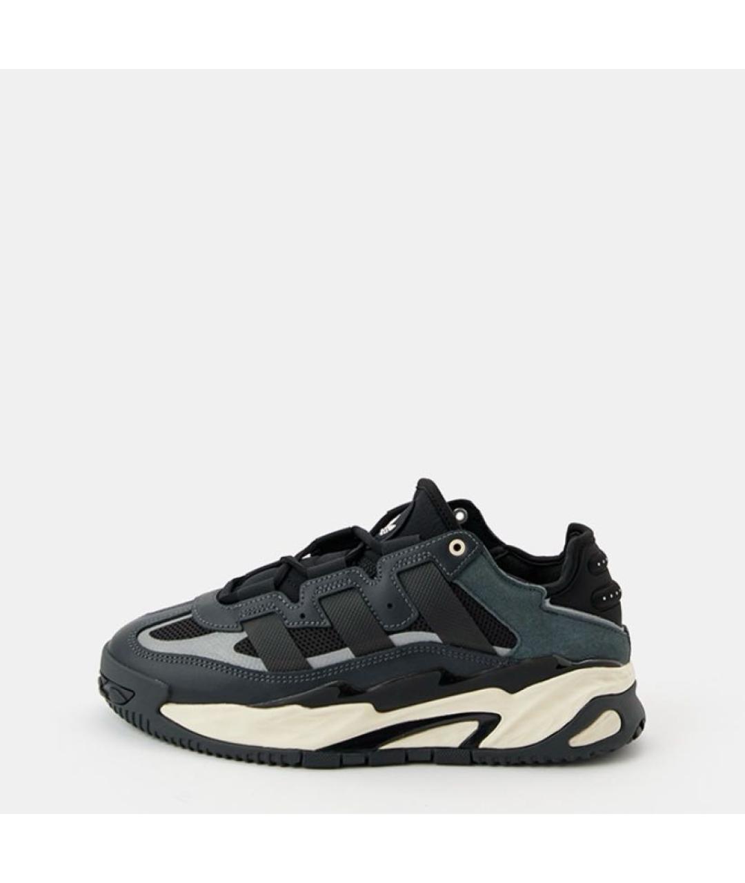 ADIDAS Черные текстильные низкие кроссовки / кеды, фото 2