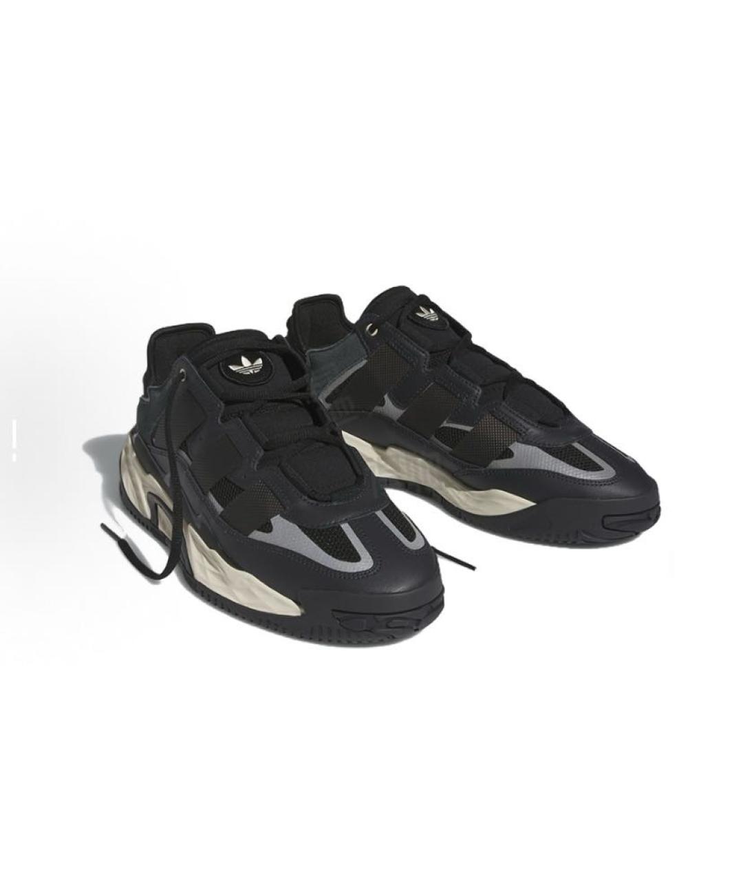 ADIDAS Черные текстильные низкие кроссовки / кеды, фото 4