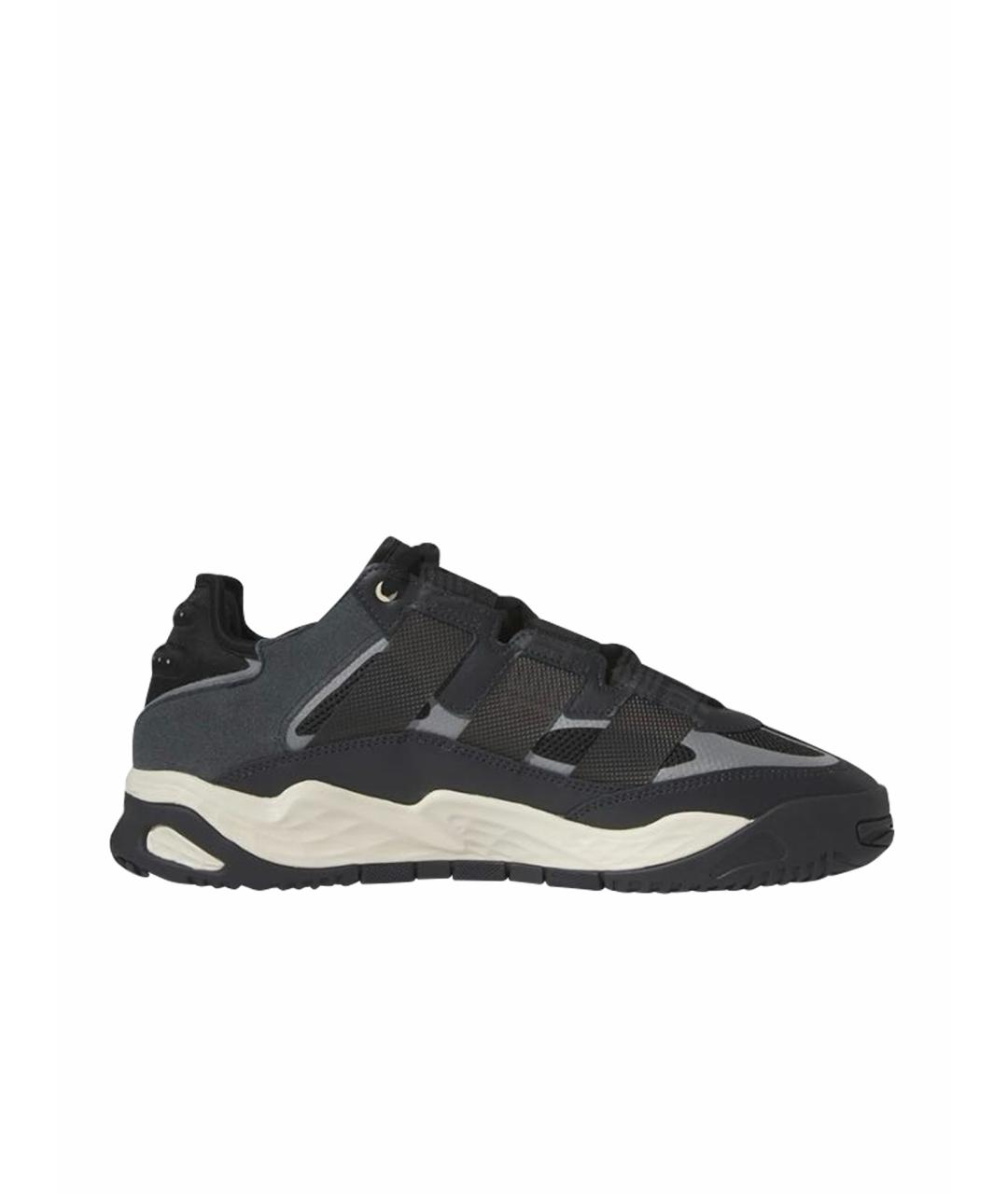 ADIDAS Черные текстильные низкие кроссовки / кеды, фото 1