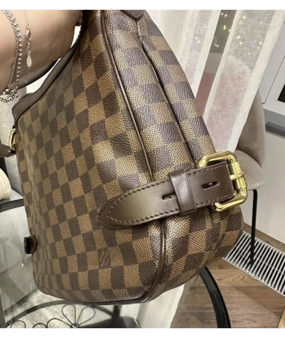 LOUIS VUITTON Коричневая сумка с короткими ручками, фото 3