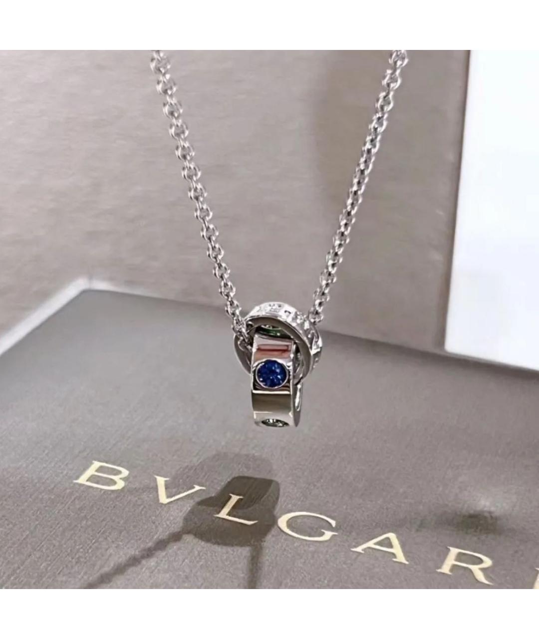 BVLGARI Серебряная подвеска из белого золота, фото 4