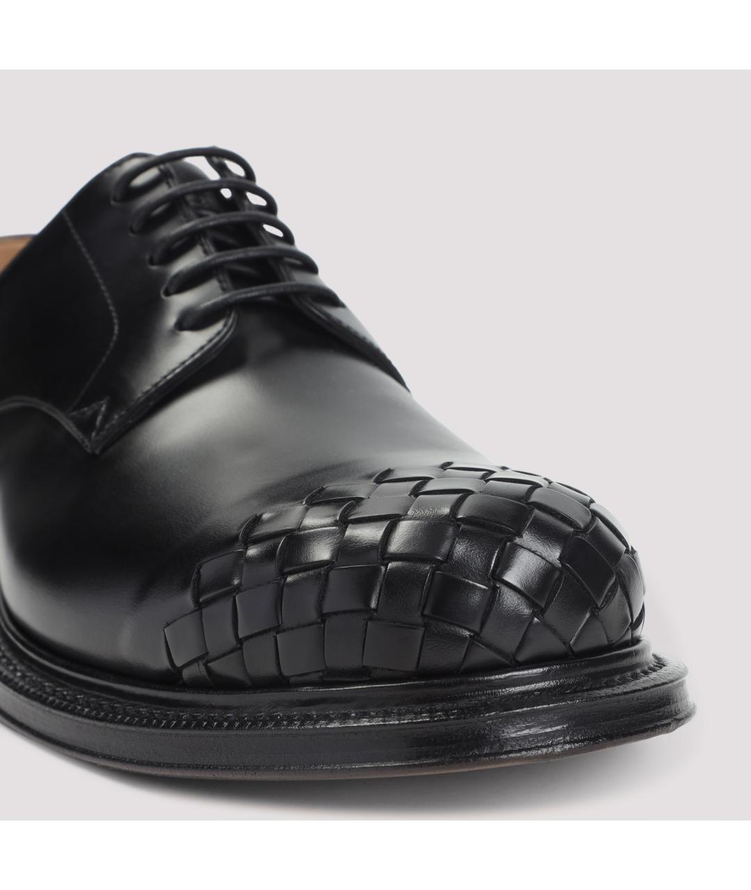 BOTTEGA VENETA Черные кожаные туфли, фото 4