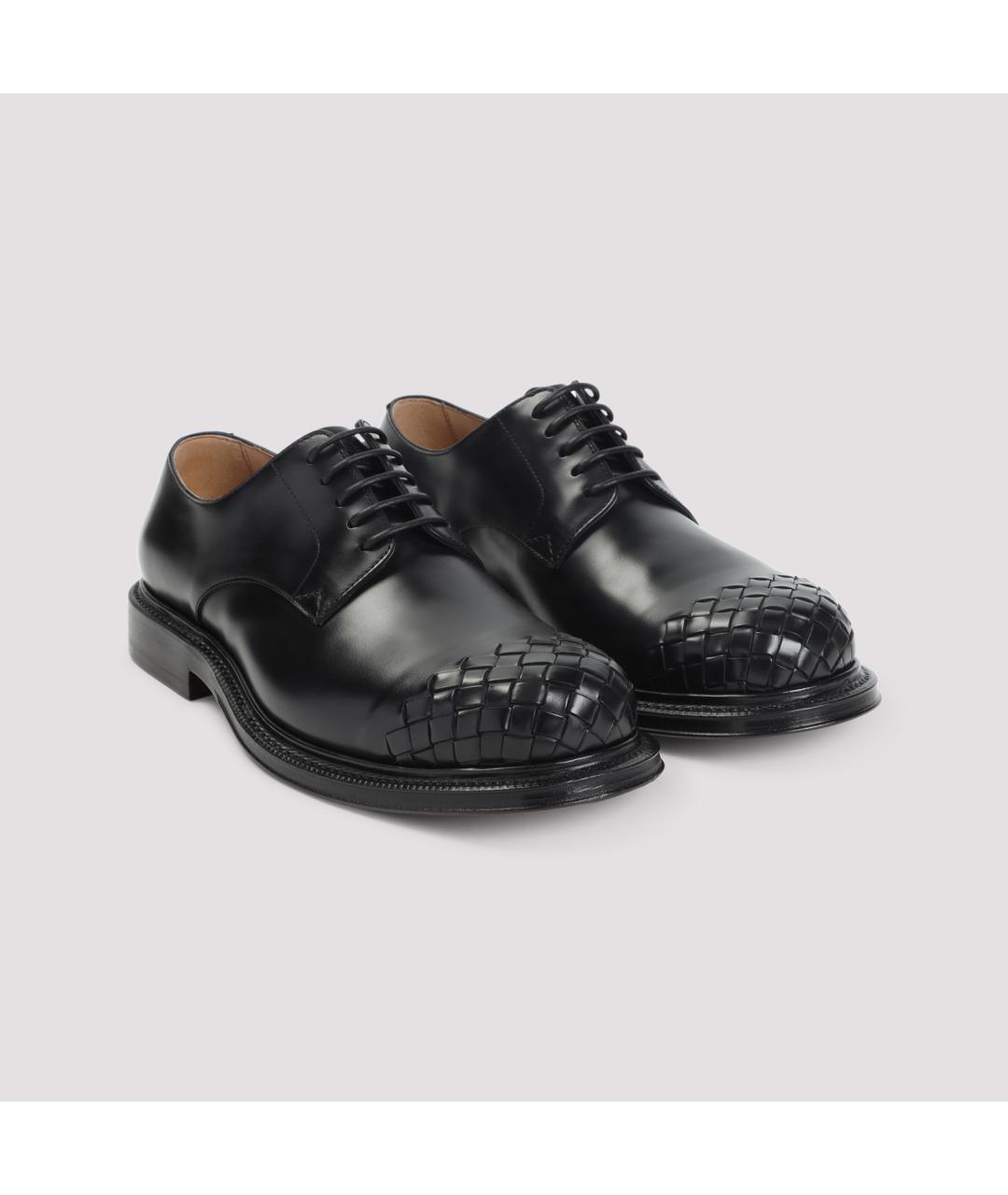BOTTEGA VENETA Черные кожаные туфли, фото 3