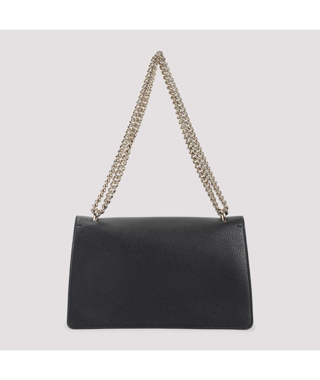 GUCCI Черная кожаная сумка через плечо, фото 4