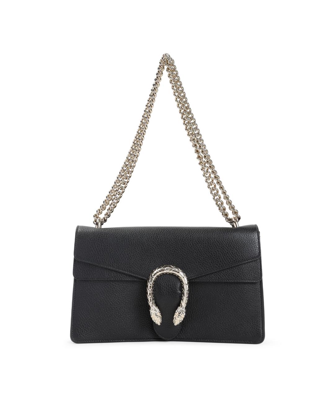 GUCCI Черная кожаная сумка через плечо, фото 1