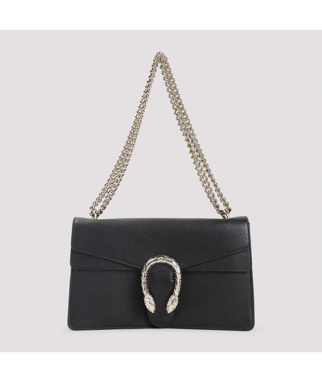 GUCCI Черная кожаная сумка через плечо, фото 3