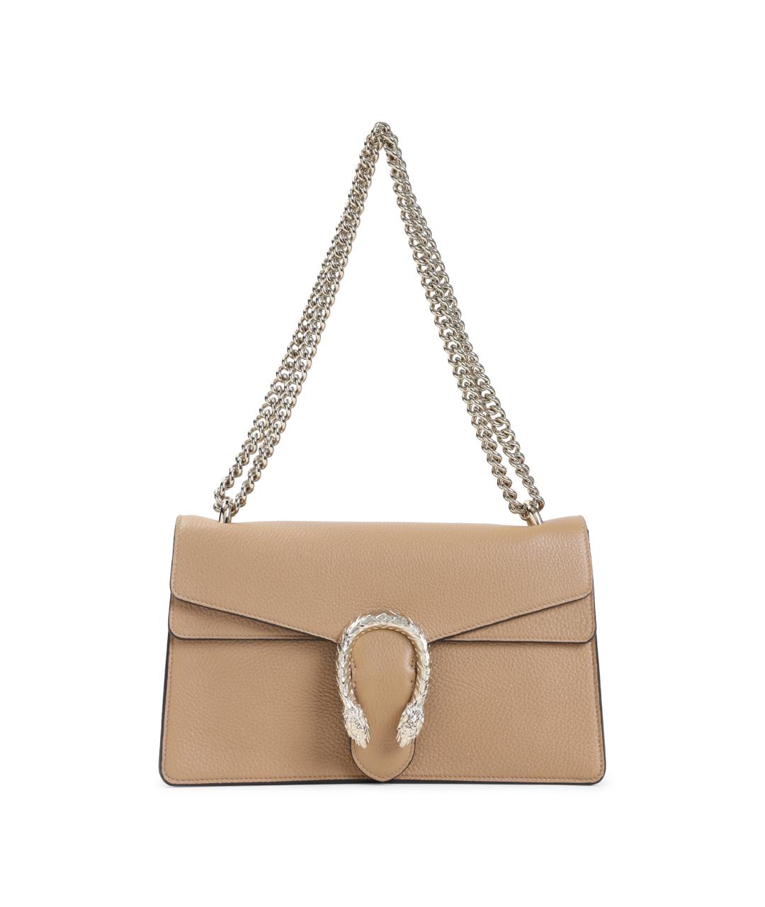 GUCCI Бежевая кожаная сумка через плечо, фото 1