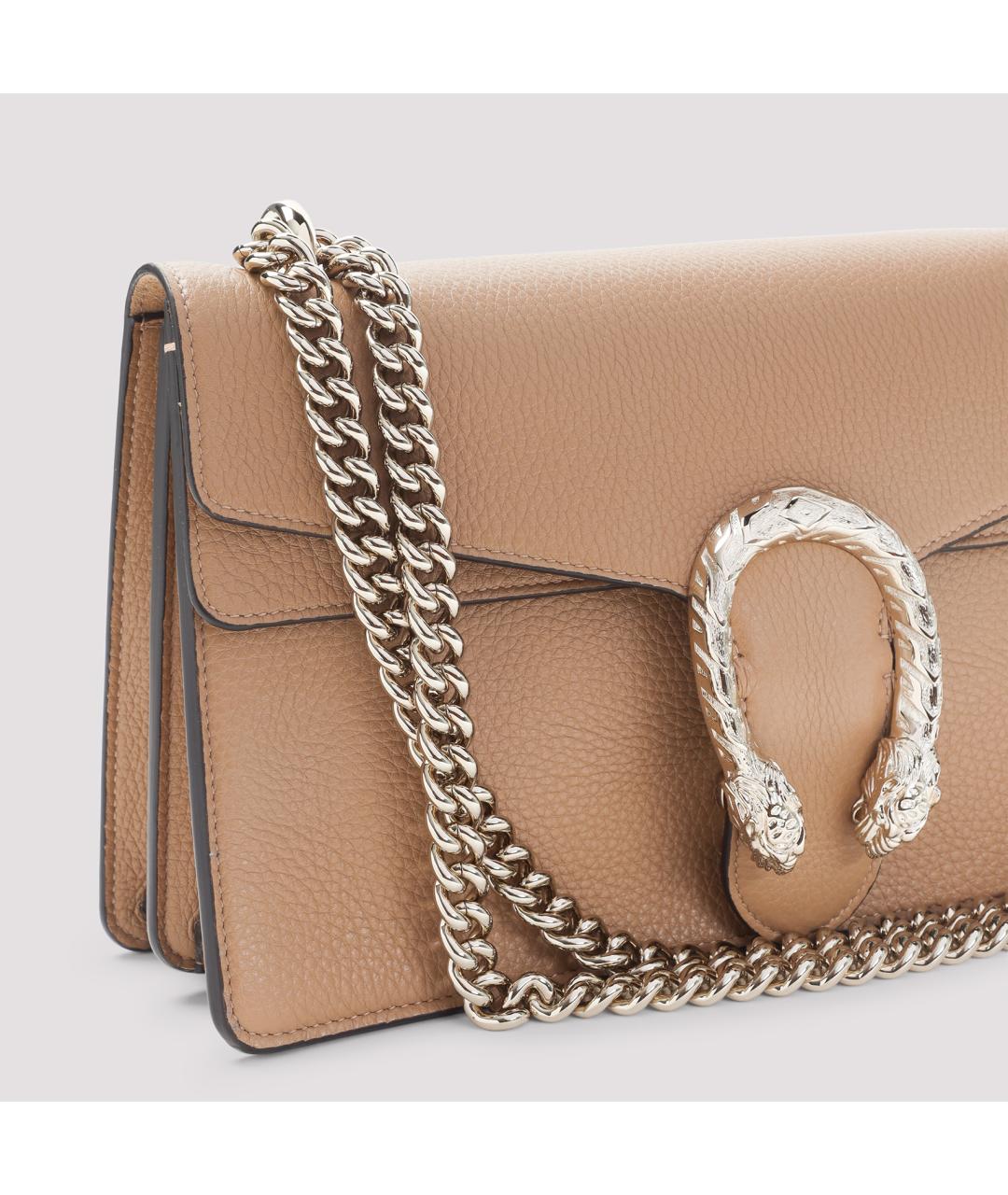GUCCI Бежевая кожаная сумка через плечо, фото 6