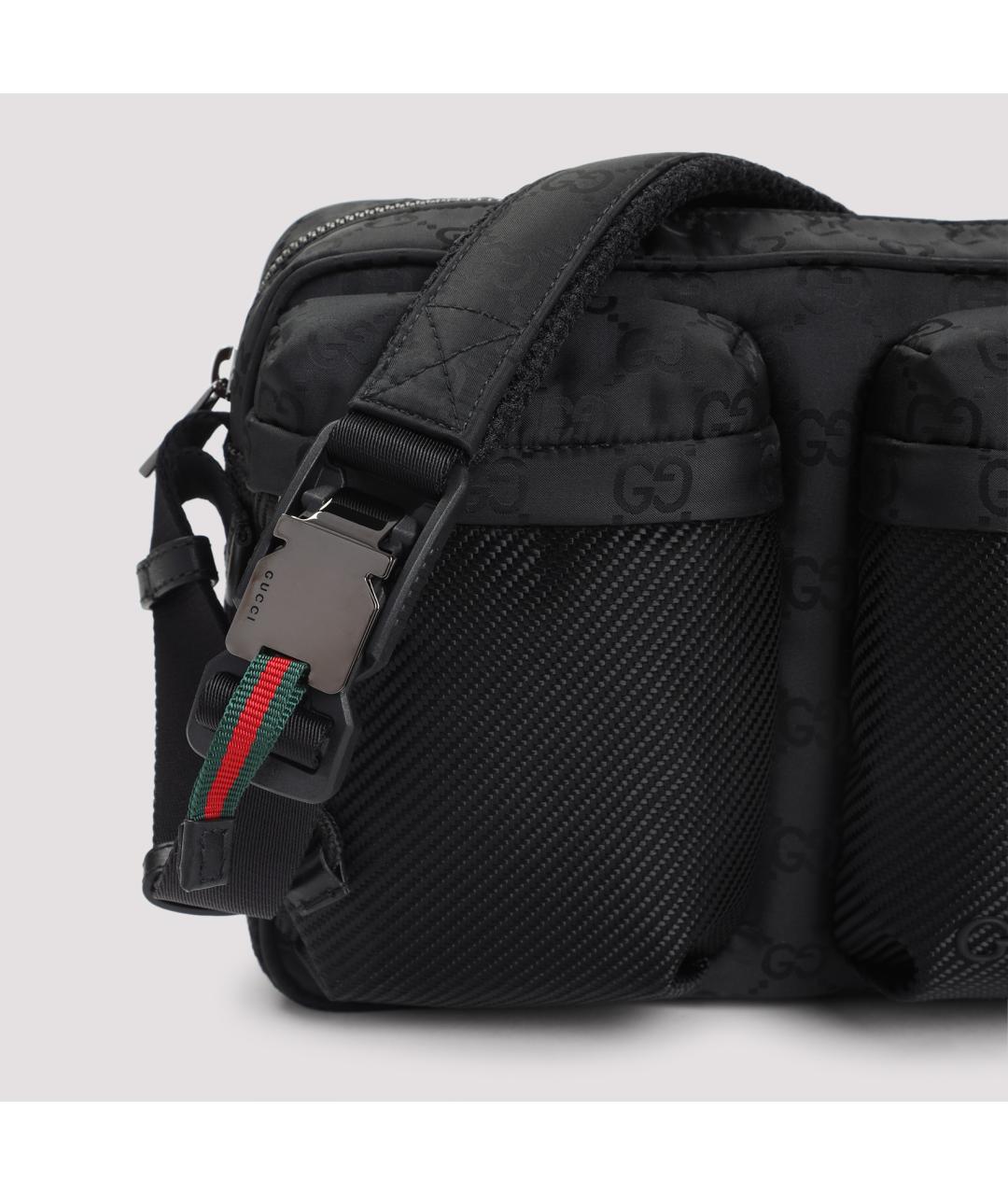 GUCCI Черная синтетическая сумка через плечо, фото 5