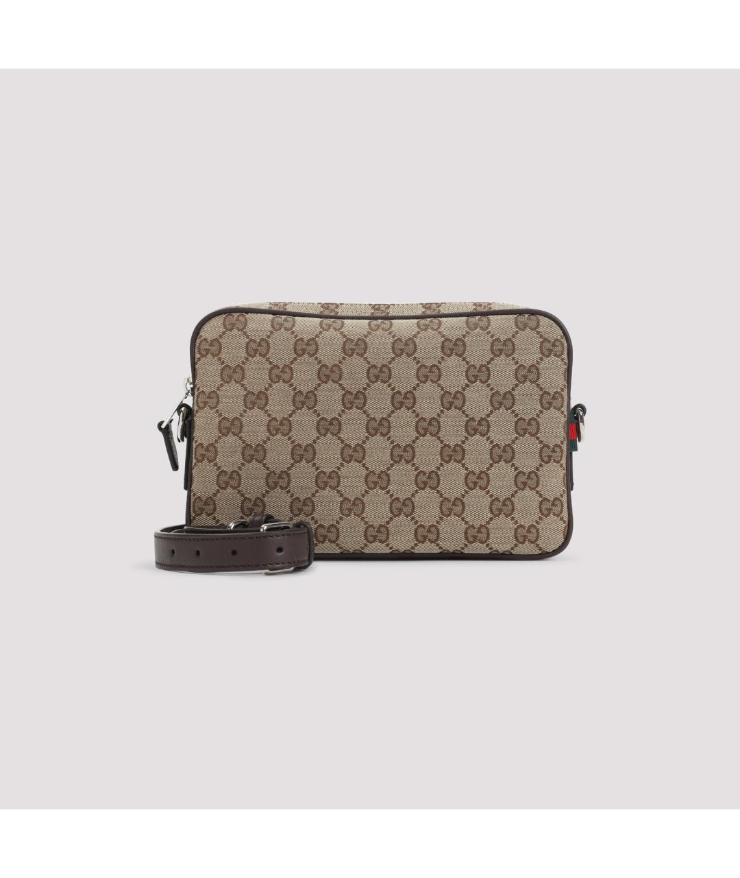 GUCCI Бежевая тканевая сумка на плечо, фото 3