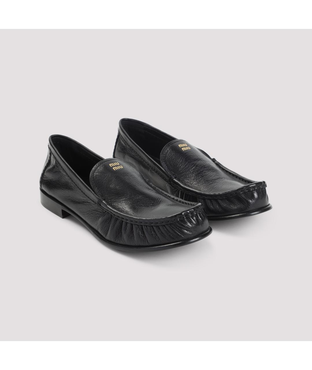 MIU MIU Черные кожаные лоферы, фото 5