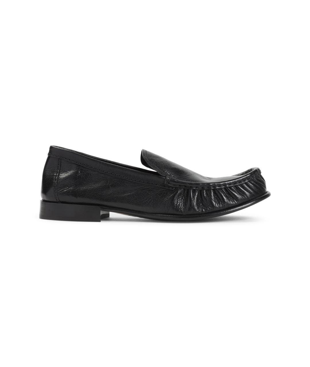 MIU MIU Черные кожаные лоферы, фото 1