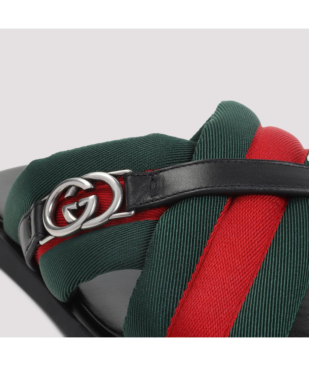 GUCCI Мульти текстильные шлепанцы, фото 6