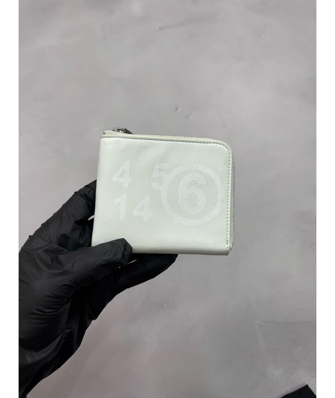 MM6 MAISON MARGIELA Белый кожаный кошелек, фото 8