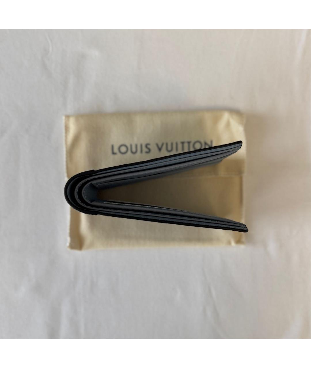 LOUIS VUITTON Бирюзовый кожаный кошелек, фото 3