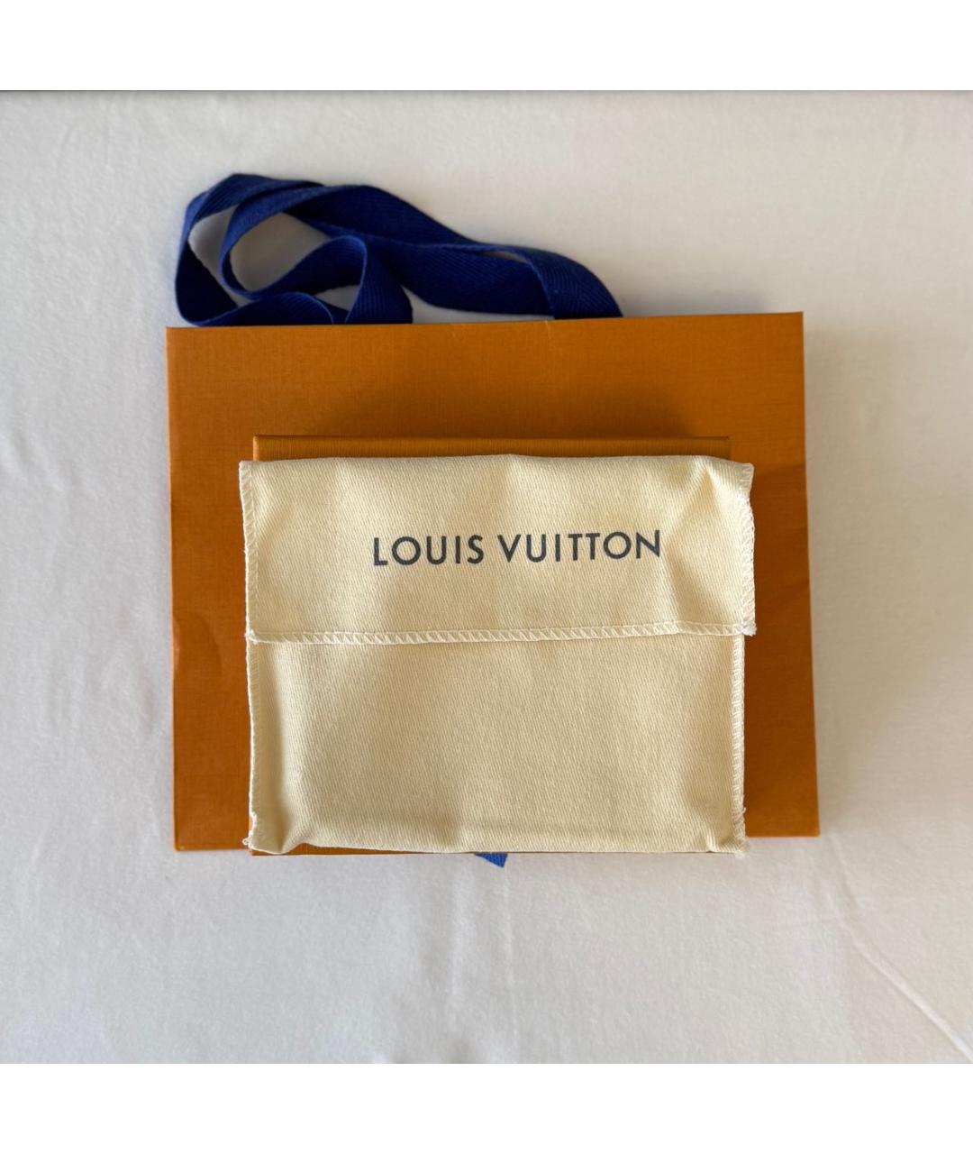 LOUIS VUITTON Бирюзовый кожаный кошелек, фото 4