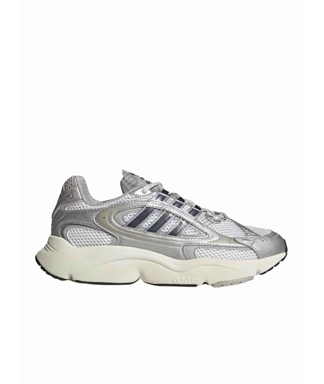 ADIDAS Серебряные текстильные низкие кроссовки / кеды, фото 1