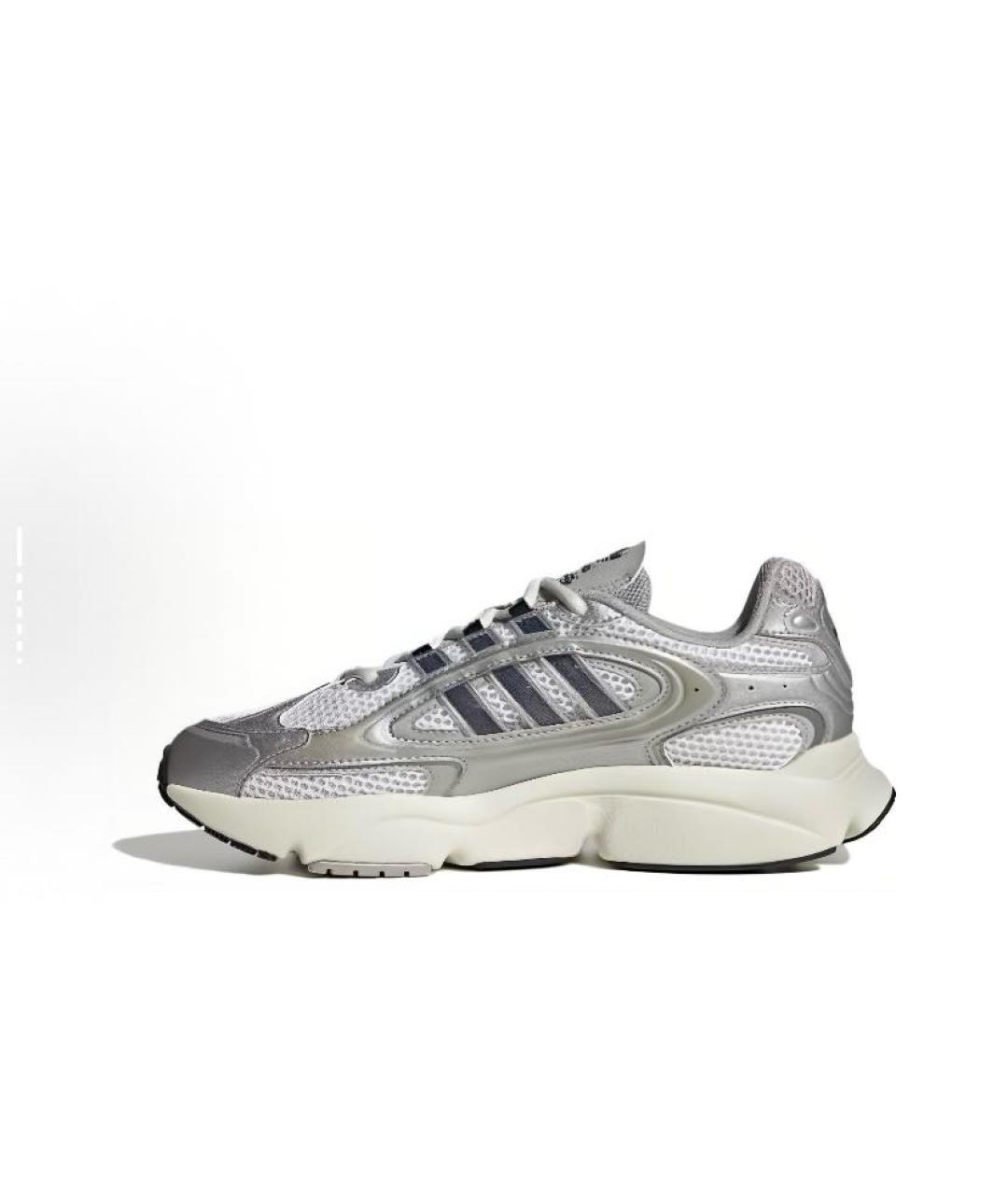 ADIDAS Серебряные текстильные низкие кроссовки / кеды, фото 3
