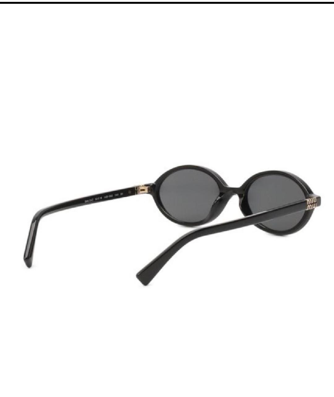 MIU MIU Черные пластиковые солнцезащитные очки, фото 2