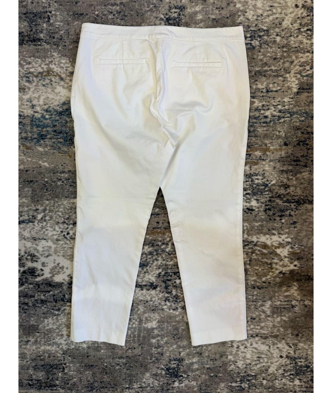 RALPH LAUREN Белые хлопковые брюки узкие, фото 2