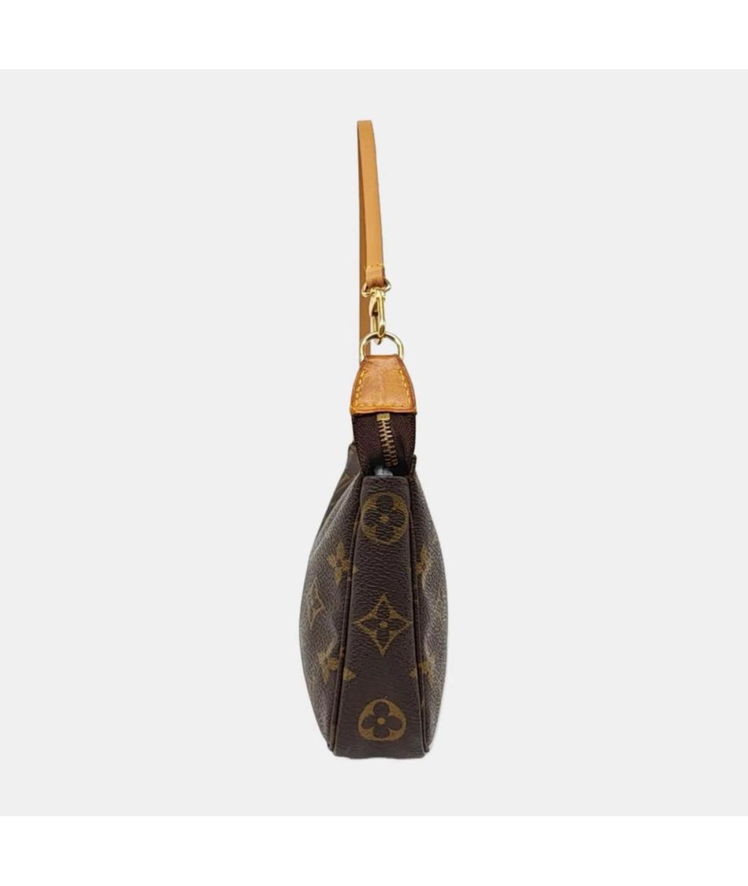 LOUIS VUITTON Коричневая кожаная сумка с короткими ручками, фото 2