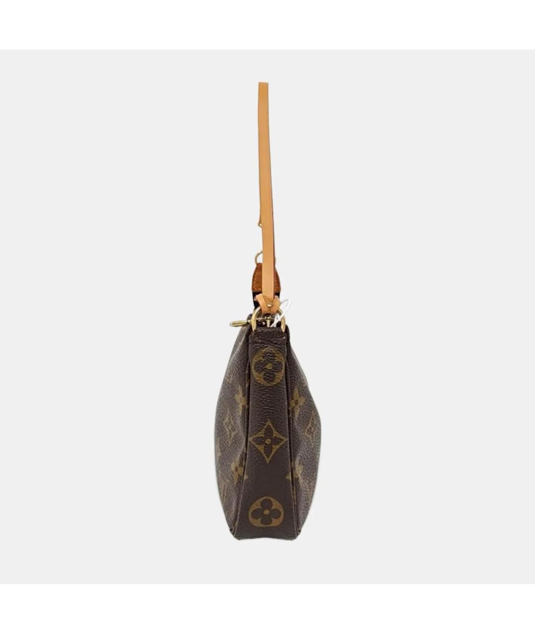 LOUIS VUITTON Коричневая кожаная сумка с короткими ручками, фото 3