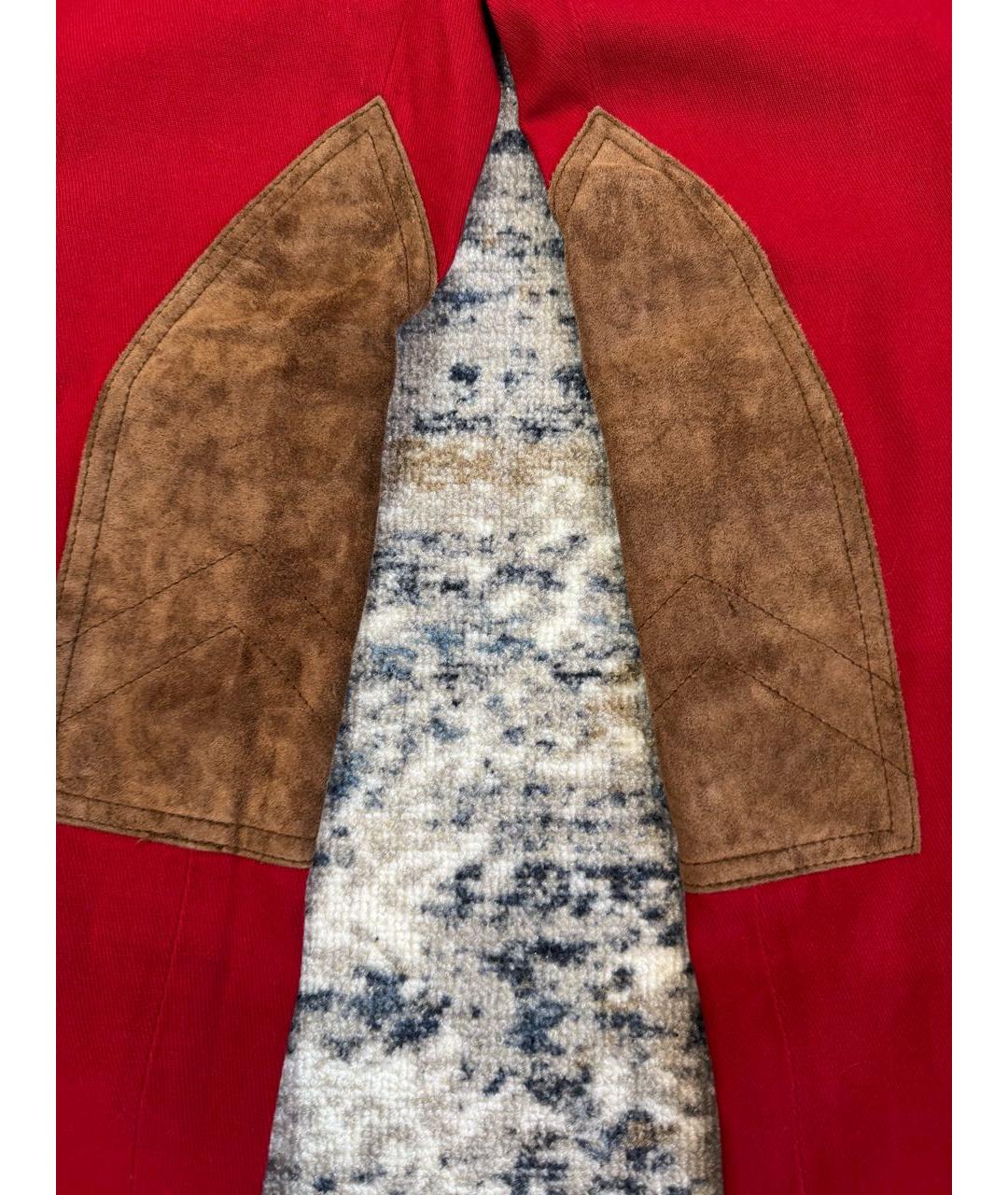 RALPH LAUREN Бордовые хлопковые брюки узкие, фото 5