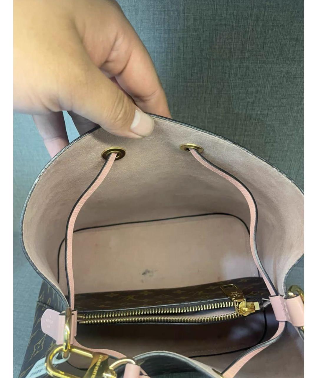 LOUIS VUITTON Розовая кожаная сумка через плечо, фото 6