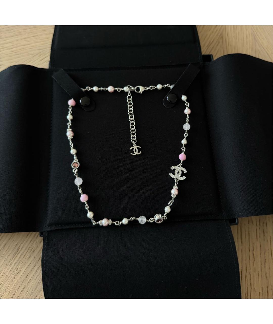 CHANEL Розовое жемчужное колье, фото 3