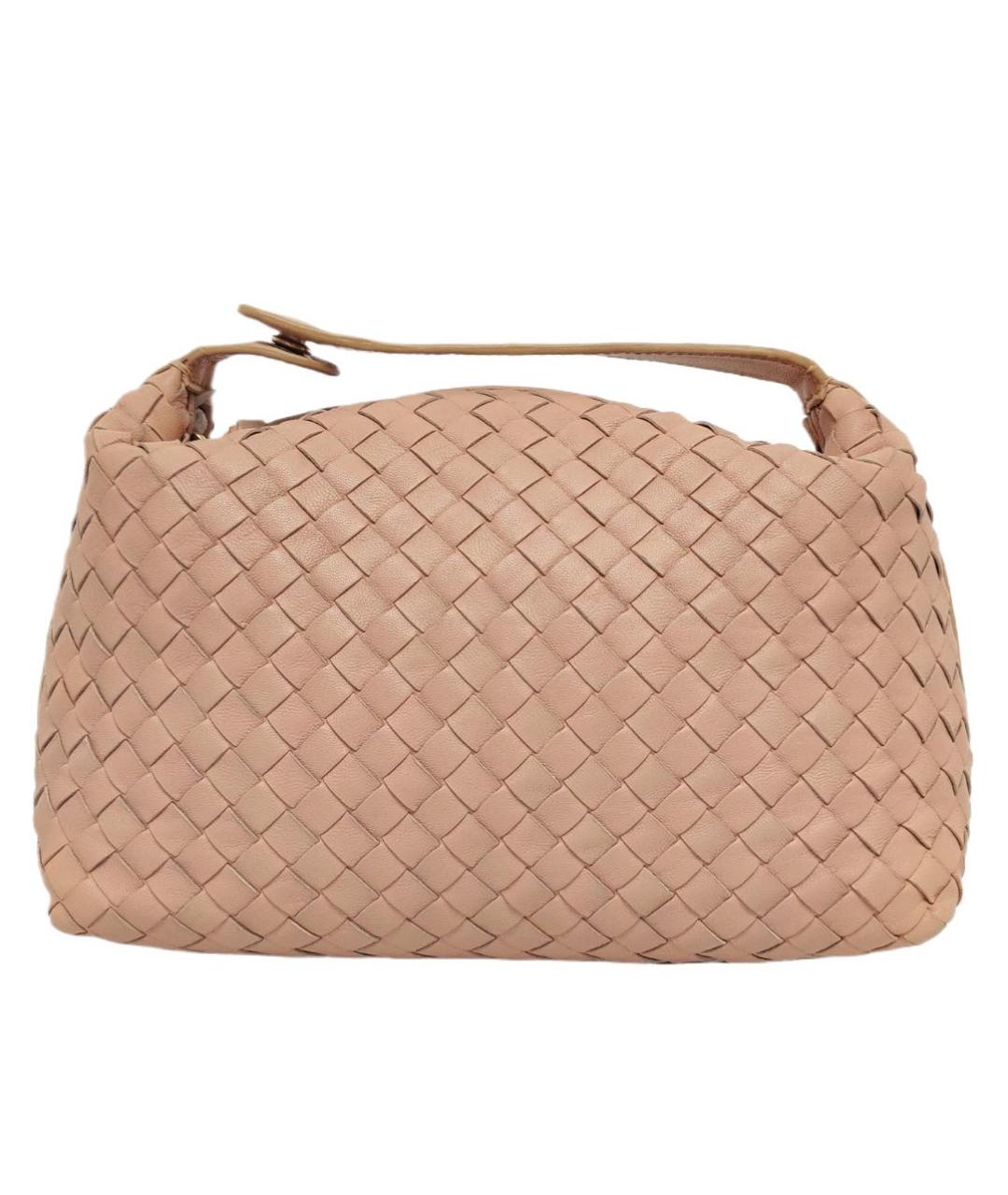 BOTTEGA VENETA Розовая кожаная сумка с короткими ручками, фото 1