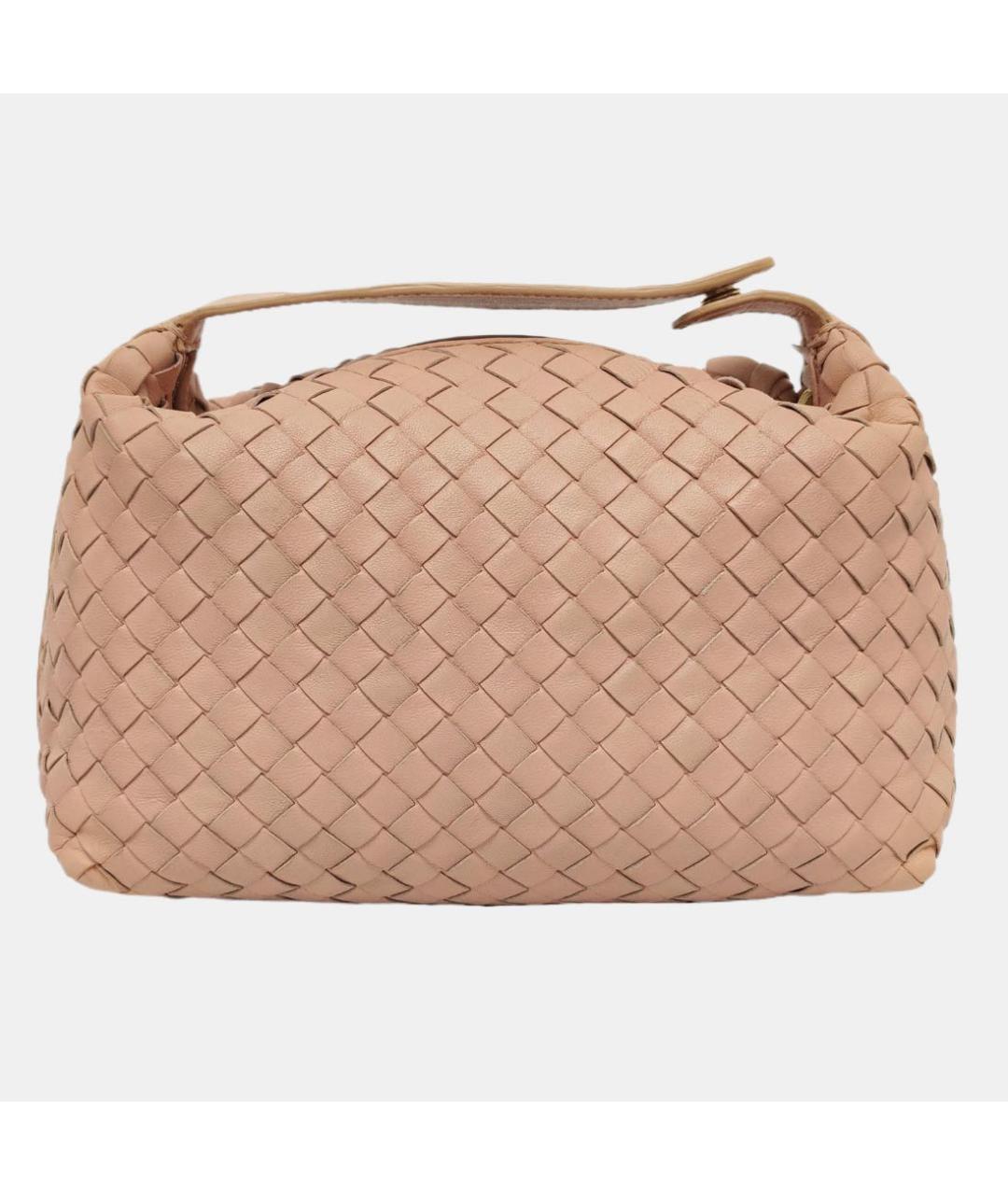 BOTTEGA VENETA Розовая кожаная сумка с короткими ручками, фото 4
