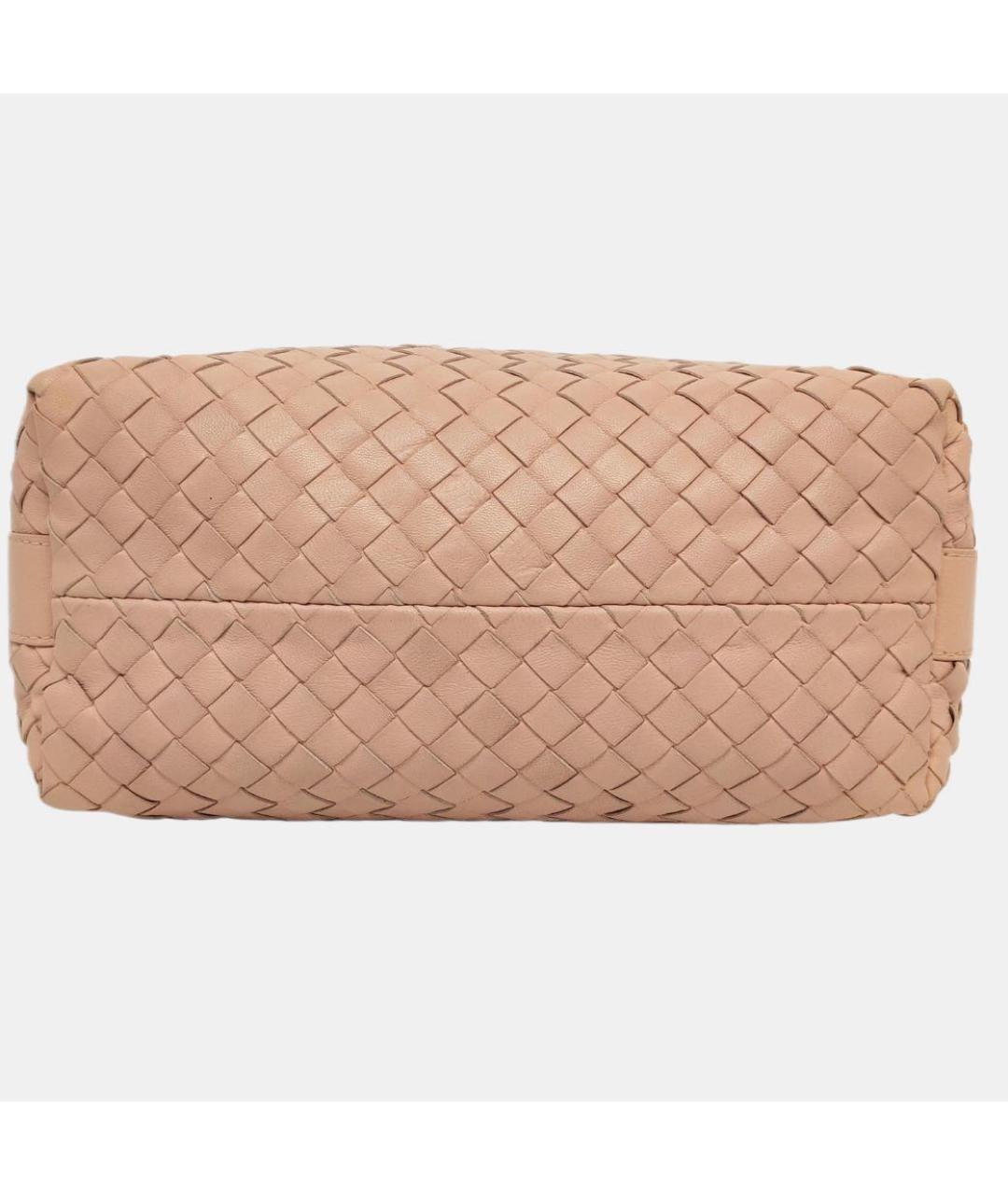 BOTTEGA VENETA Розовая кожаная сумка с короткими ручками, фото 5