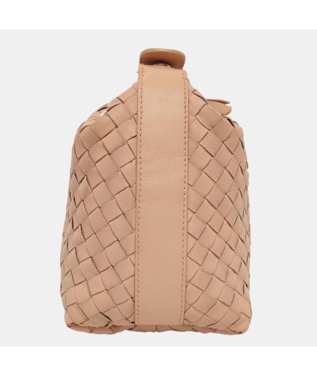 BOTTEGA VENETA Розовая кожаная сумка с короткими ручками, фото 3