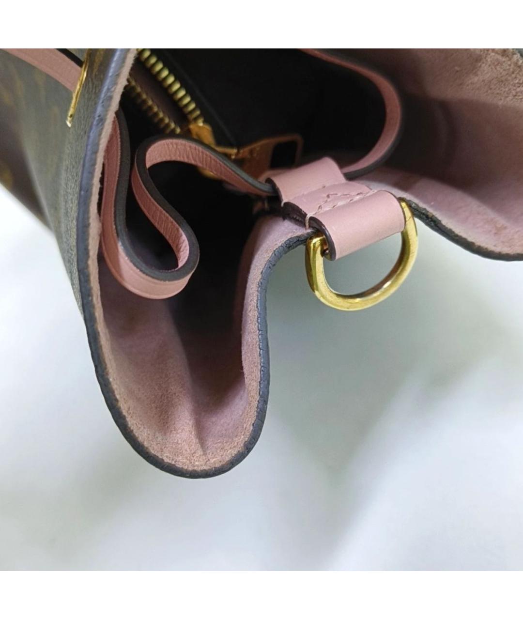 LOUIS VUITTON Розовая кожаная сумка тоут, фото 8