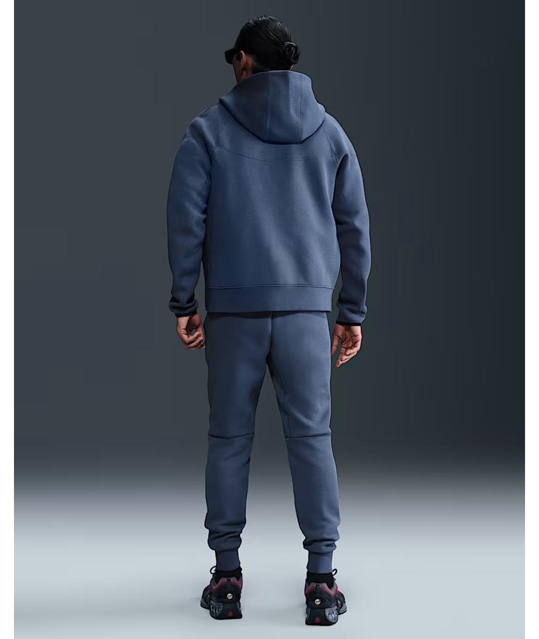 NIKE Темно-синие хлопковые повседневные брюки, фото 2
