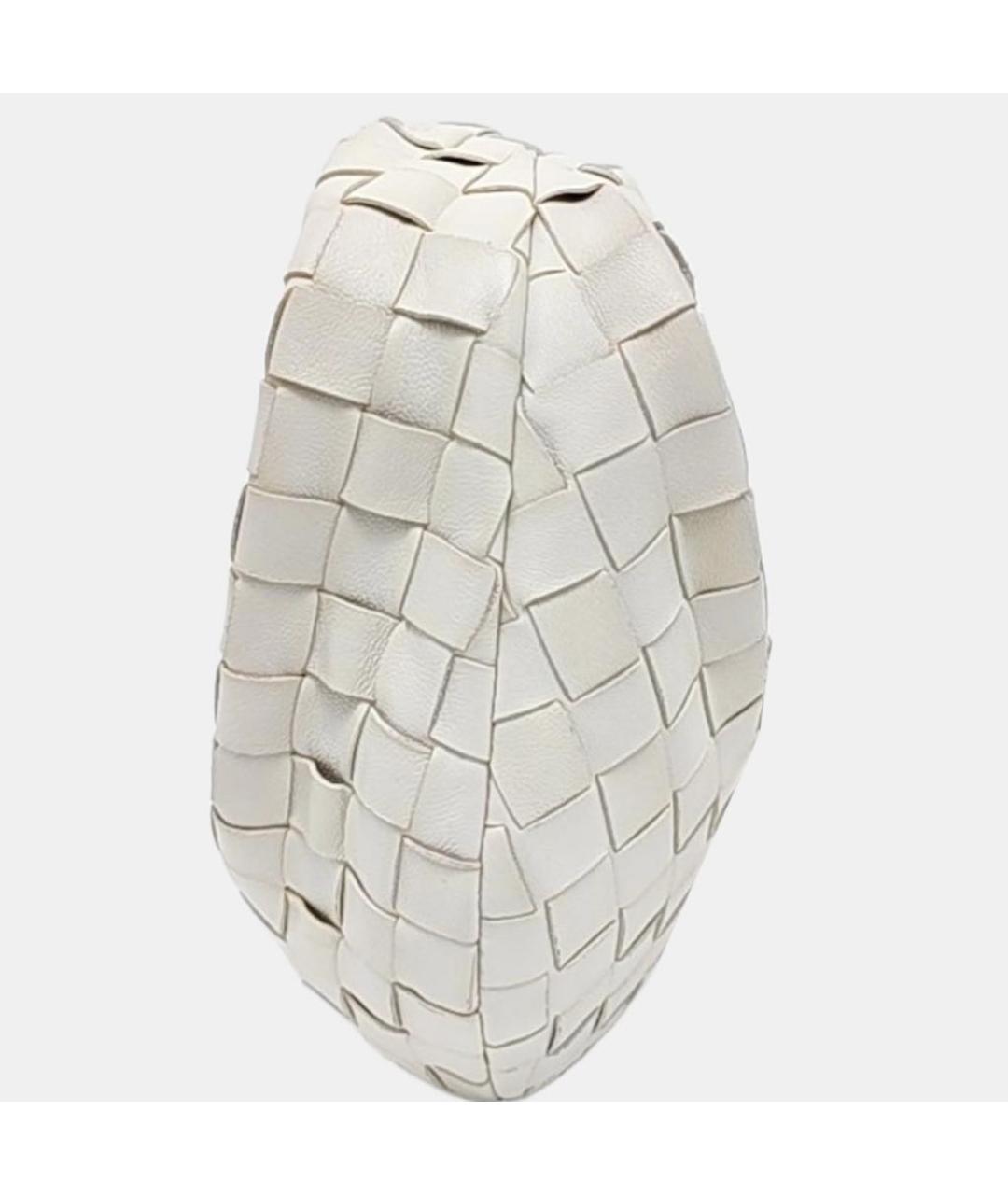 BOTTEGA VENETA Белая кожаная сумка с короткими ручками, фото 2