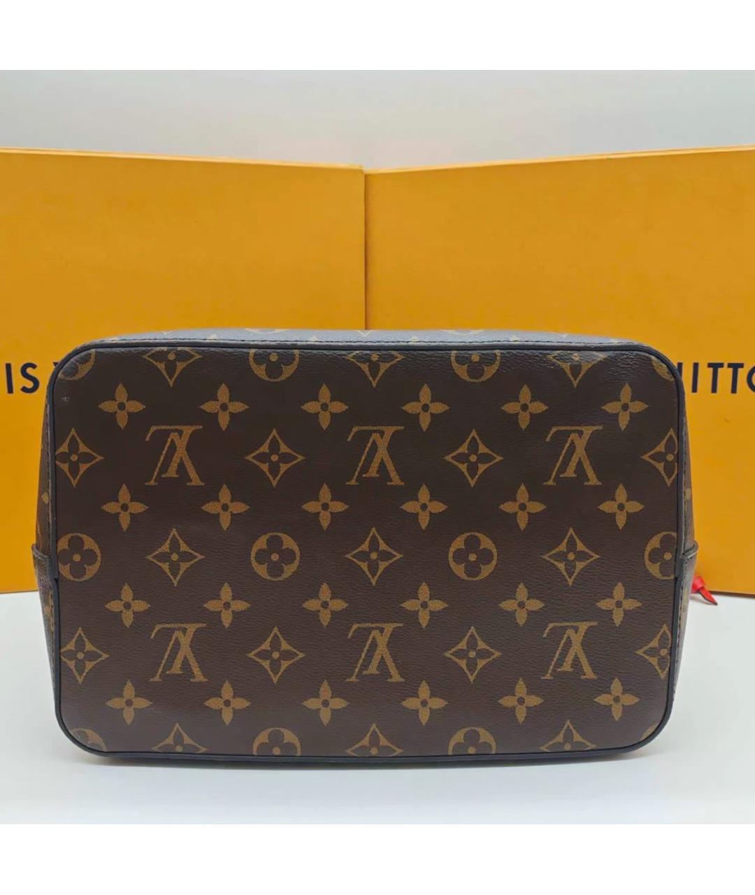 LOUIS VUITTON Красная кожаная сумка тоут, фото 5